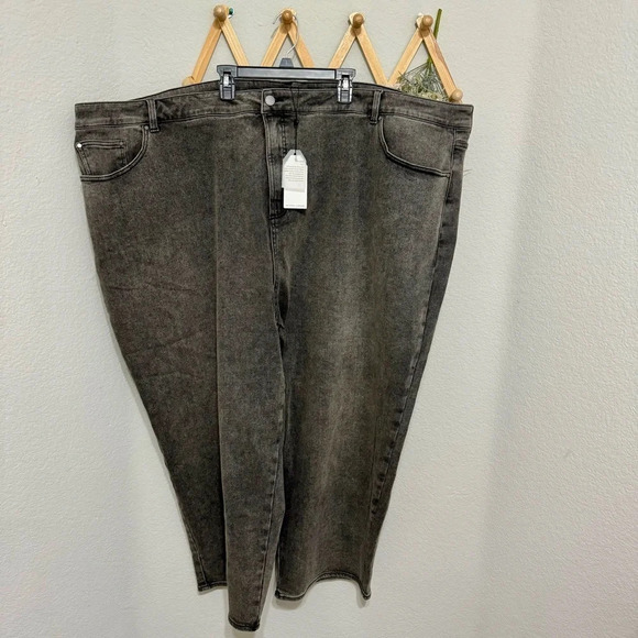 Universal Standard NWT Black High Rise Curve Straight Leg Jeans 34 - Picture 2 of 12